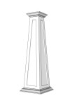 10/16 SHAKER Panel Tapered PVC Column Wrap