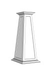 10/20 SHAKER Panel Tapered PVC Column Wrap
