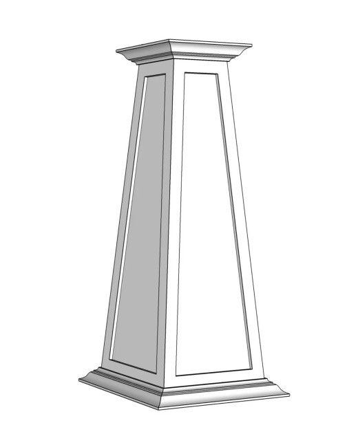 10/20 SHAKER Panel Tapered PVC Column Wrap