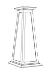 12/20 SHAKER Panel Tapered PVC Column Wrap
