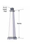 Tapered PVC Post Wrap