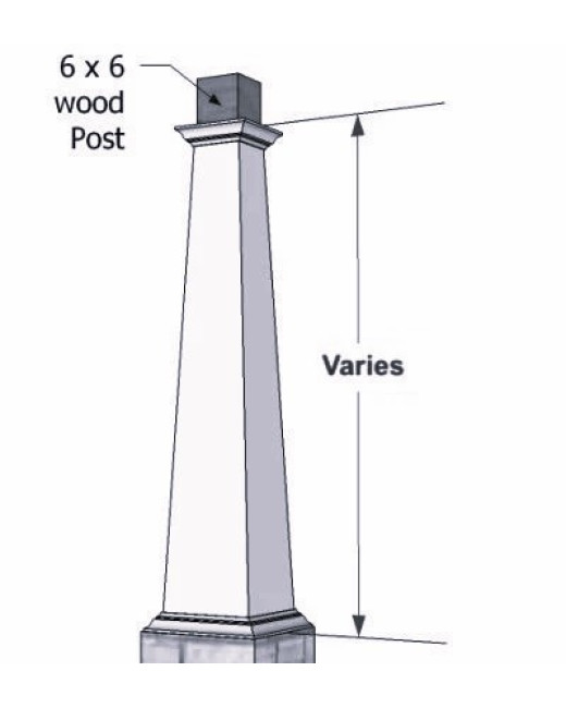 Tapered PVC Post Wrap