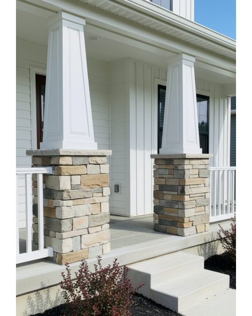 12/20 RAISED Panel Tapered PVC Column Wrap
