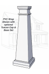 12/20 RAISED Panel Tapered PVC Column Wrap