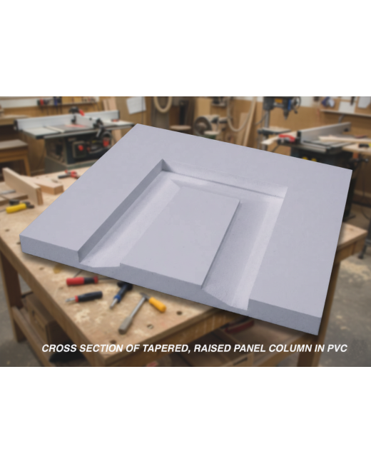8/12 RAISED Panel Tapered PVC Column Wrap