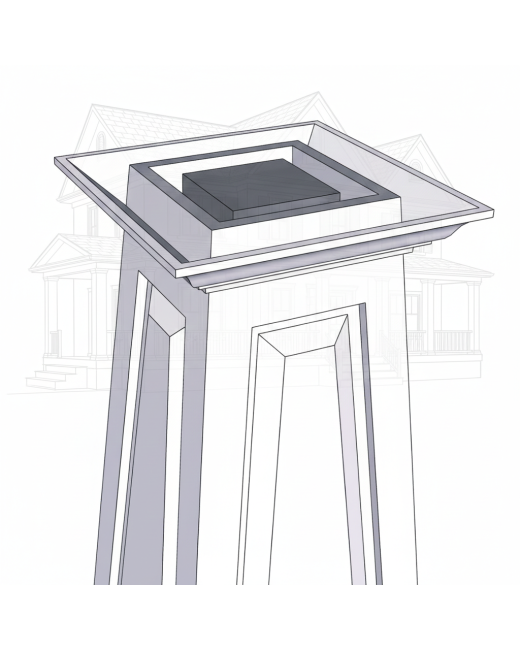 12/20 RAISED Panel Tapered PVC Column Wrap