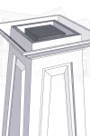 12/20 RAISED Panel Tapered PVC Column Wrap