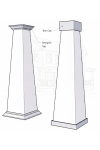 12/20 RAISED Panel Tapered PVC Column Wrap