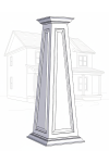 12/20 RAISED Panel Tapered PVC Column Wrap