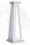 12/20 RAISED Panel Tapered PVC Column Wrap