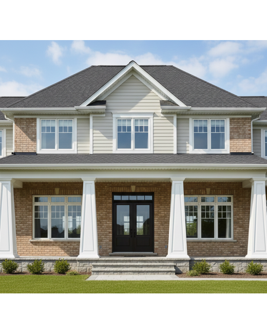 8/12 RAISED Panel Tapered PVC Column Wrap