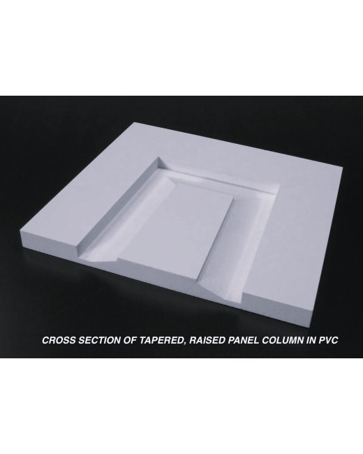 8/12 RAISED Panel Tapered PVC Column Wrap