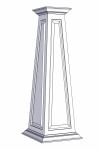 8/12 RAISED Panel Tapered PVC Column Wrap