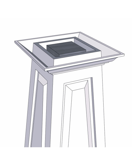 8/12 RAISED Panel Tapered PVC Column Wrap