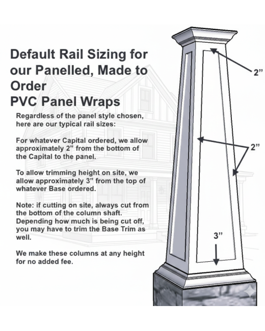 12/29 SHAKER Panel Tapered PVC Column Wrap