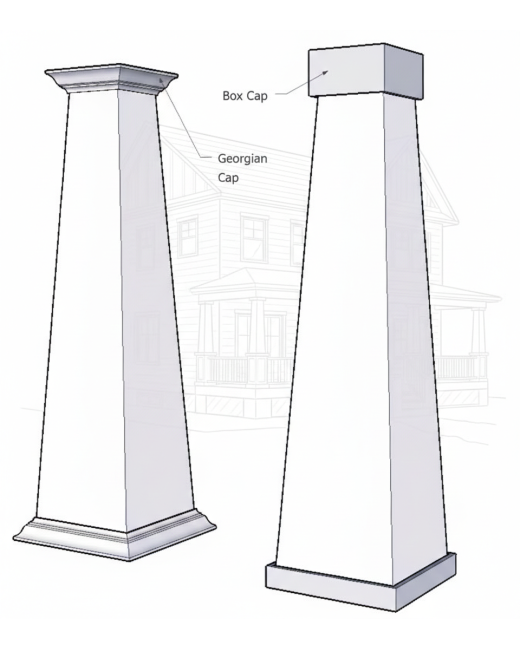 12/20 SHAKER Panel Tapered PVC Column Wrap