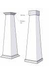 10/20 SHAKER Panel Tapered PVC Column Wrap