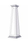 10/16 SHAKER Panel Tapered PVC Column Wrap