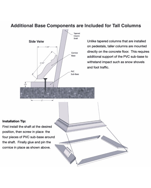 12/20 Tapered PVC Column Wrap