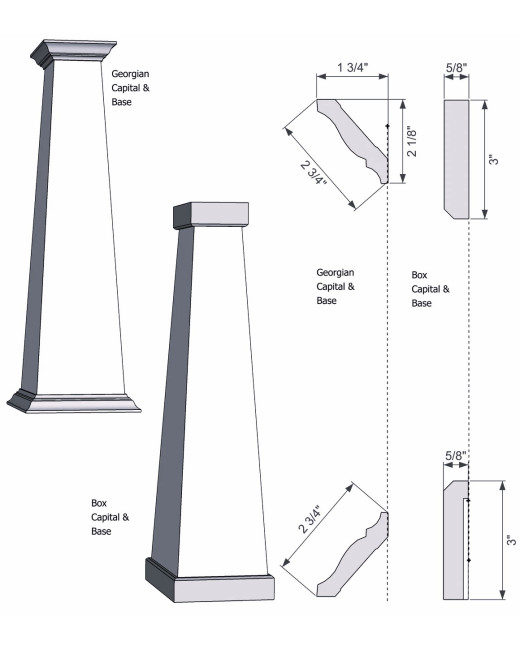 10/20 Tapered PVC Column Wrap