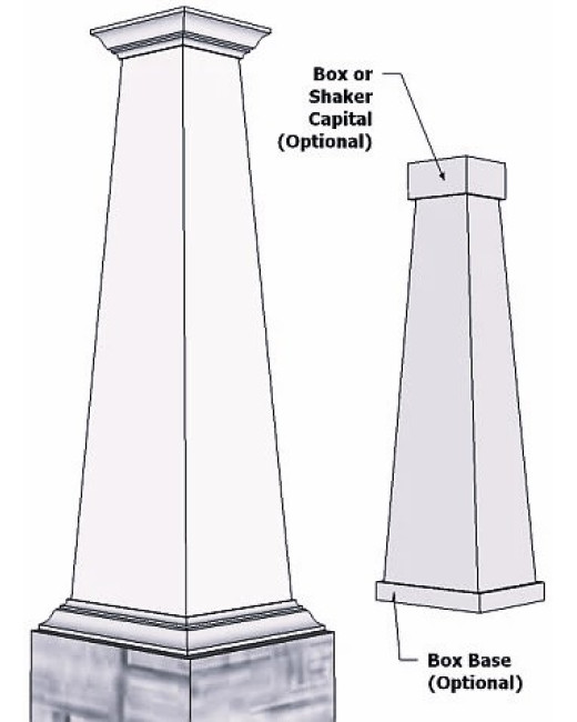 10/20 Tapered PVC Column Wrap
