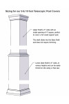 Tall Telescopic Porch Column Cover for 4" Post