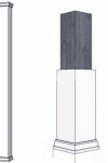 Tall Telescopic Porch Column Cover for 4" Post