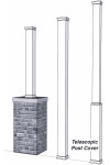 Tall Telescopic Porch Column Cover for 4" Post