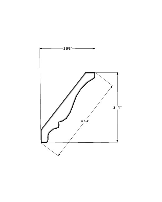 PVC Crown Moulding 4"