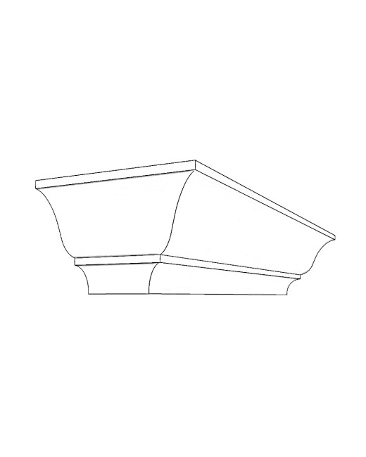 PVC Crown Moulding 4"