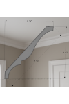 PVC Crown Moulding 4"