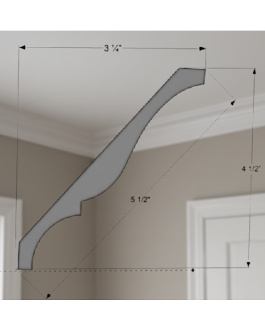 PVC Crown Moulding 4"