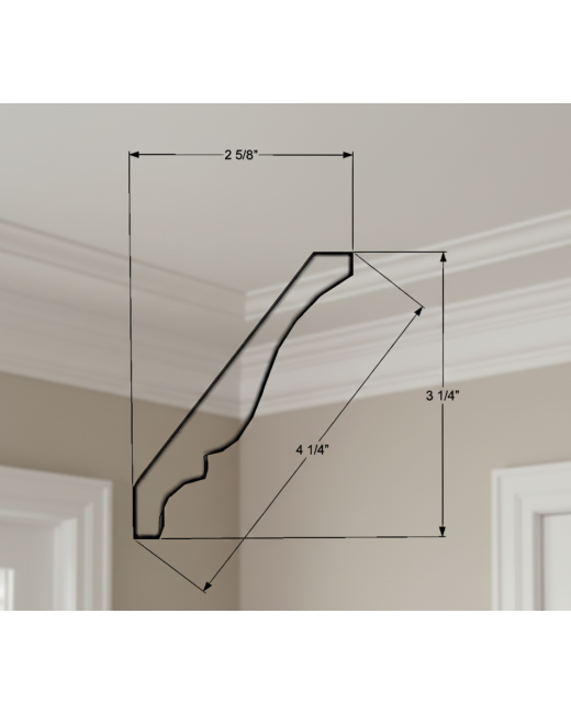 PVC Crown Moulding 4"