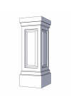 14" Raised Panel PVC Pedestal