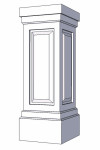 14" Raised Panel PVC Pedestal