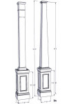 14" Raised Panel PVC Pedestal