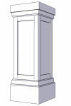 14" Shaker Panel PVC Pedestal