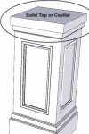14" Shaker Panel PVC Pedestal