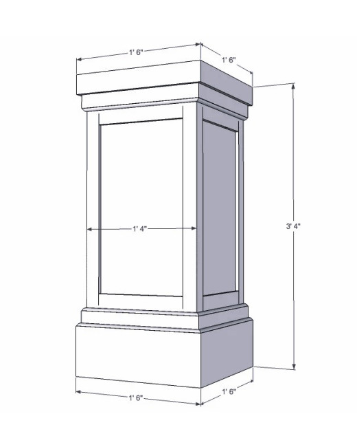 18" PVC Pedestal