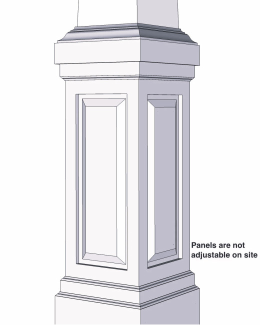 Craftsman Raised Panel Combination Column
