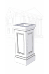 14" Raised Panel PVC Pedestal