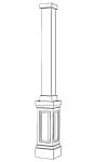 Pedestal Column Wrap Raised Panel