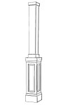 Pedestal Column Wrap Tall Raised Panel Pedestal
