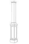 Pedestal Column Wrap Tall Shaker Pedestal