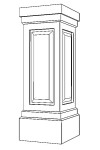 14" Raised Panel PVC Pedestal