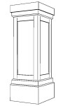 14" Shaker Panel PVC Pedestal