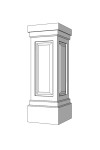 14" Raised Panel PVC Pedestal