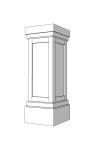 14" Shaker Panel PVC Pedestal