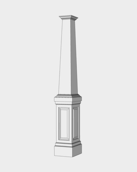 Craftsman Raised Panel Combination Column