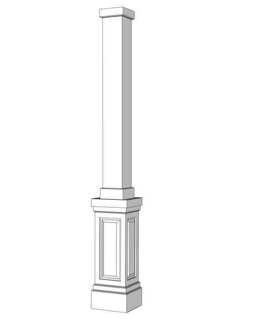 Pedestal Column Wrap Raised Panel